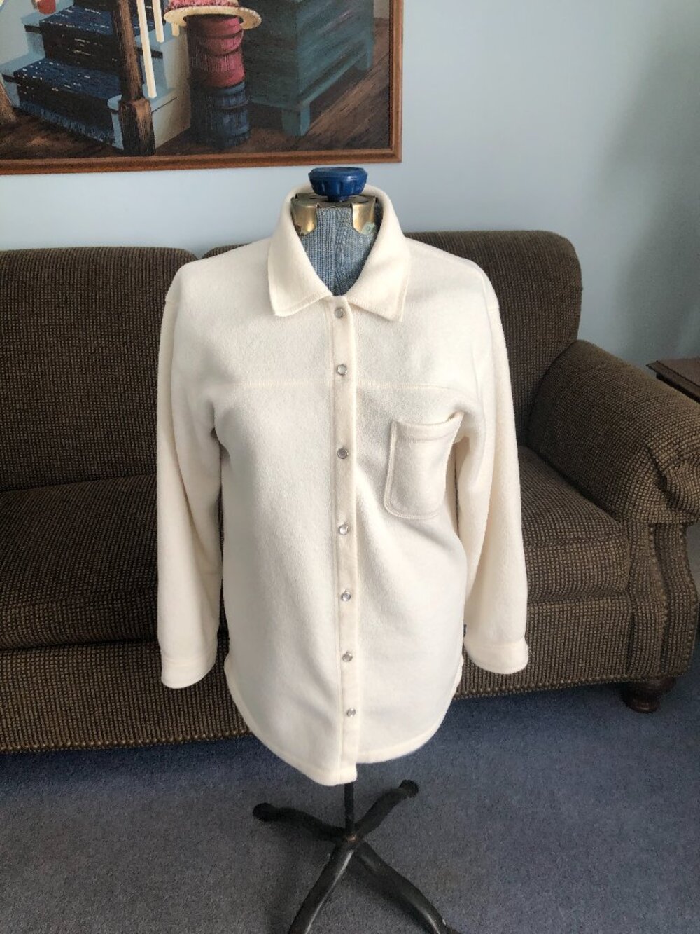 NY & Co. New York & Co. Women's Beige Fleece 100% Polyester Size S Small